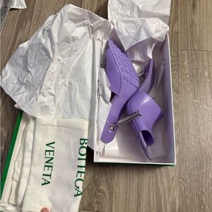 Bottega Veneta Rubber Pudding Stretch Sandals 40 Wisteria